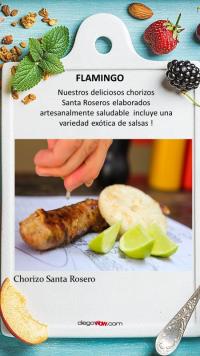 Catering para eventos Chorizo santarosero con limon y arepa artesanal. 