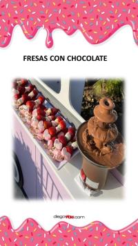 pinchos fresas con chocolate