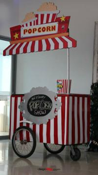 alquiler barra exhibidor estilo feria 